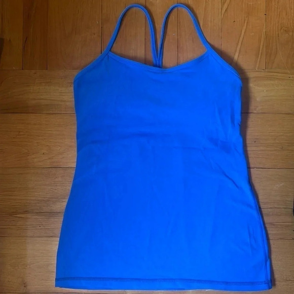 lululemon athletica Tops - Lululemon Power Y Tank (Luon) Pipe Dream Blue Size 10